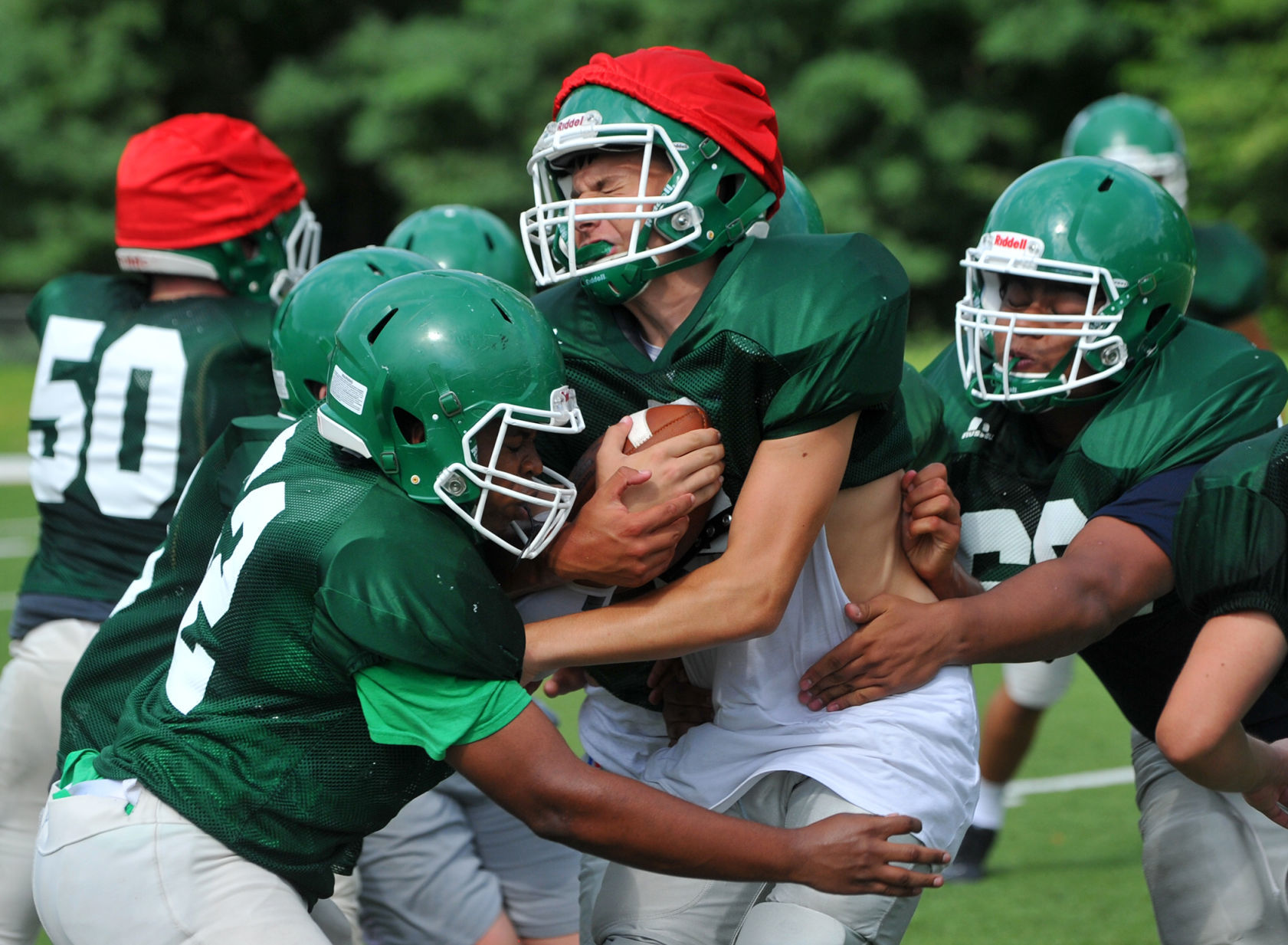 Alleman football practice